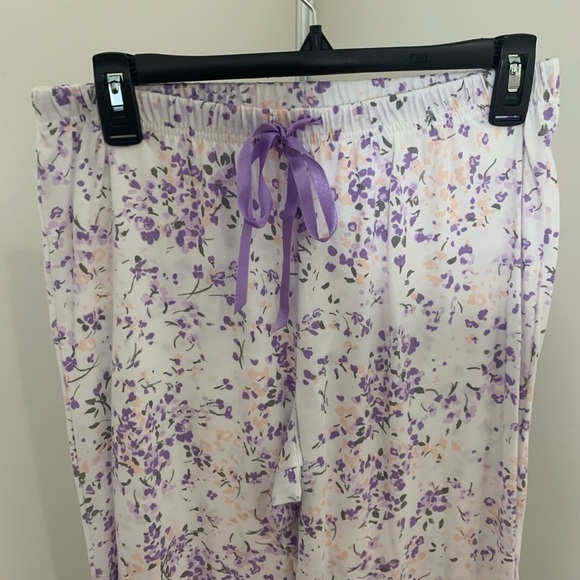 New Womens Croft & Barrow Purple Floral Pajama Set Size Small - Picture 4 of 14